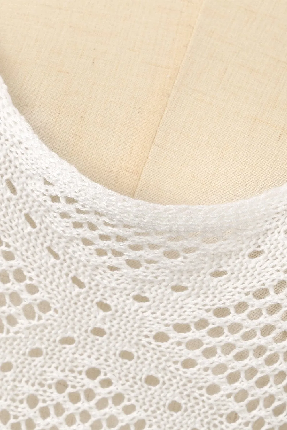 Boho Style Knitted Beach Cover Up