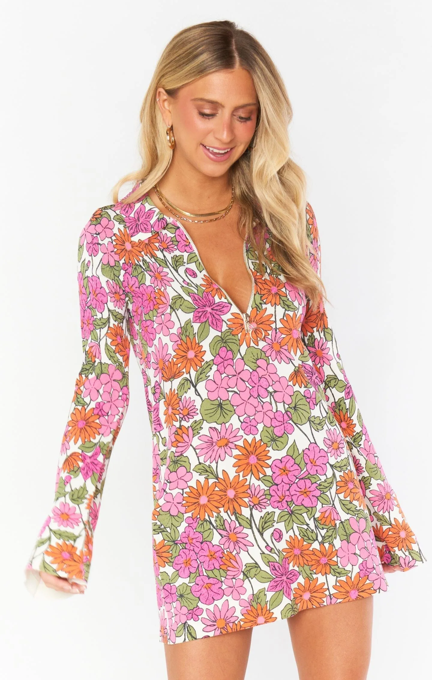 Charlie Collar Dress | Carnaby Floral Knit